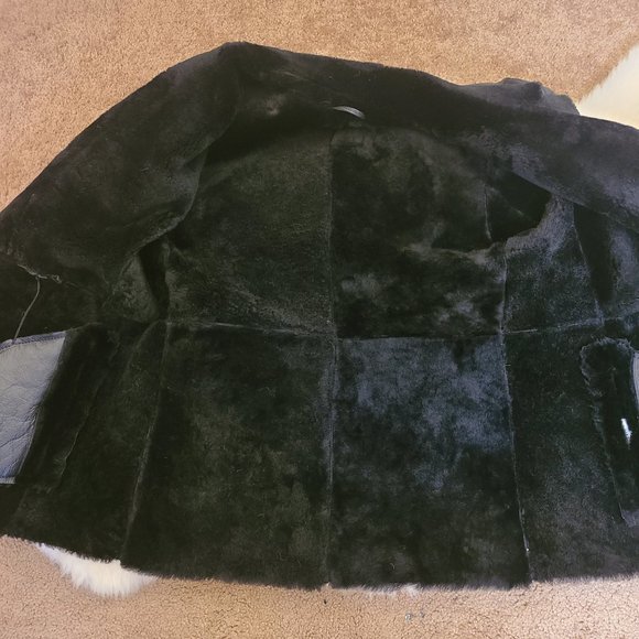 Stylish Mid-Length Front Tie Sheepskin Coat - Picture 6 of 14